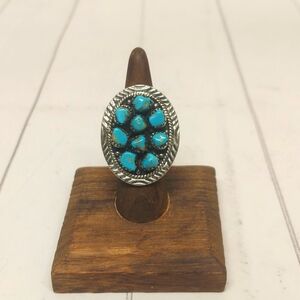 Turquoise cluster Ring